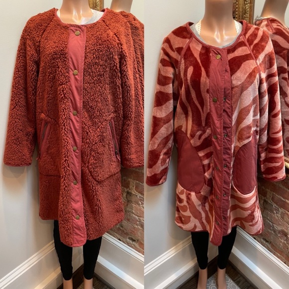 ANTHROPOLOGIE| reversible coat | m - Picture 1 of 16